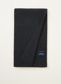 Ralph Lauren Ralph Lauren Ribgebreide sjaal van wol 180 x 25 cm