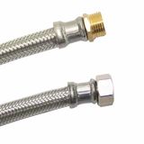 Klasebo Flexible hose 1/2 inch, Stainless steel, Flexible hose, DVGW, 1500mm