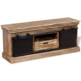 Maison Exclusive Meuble TV exclusif - Rangement TV avec 2 portes coulissantes en bois massif de manguier, dimensions 110 x 30 x 45 cm