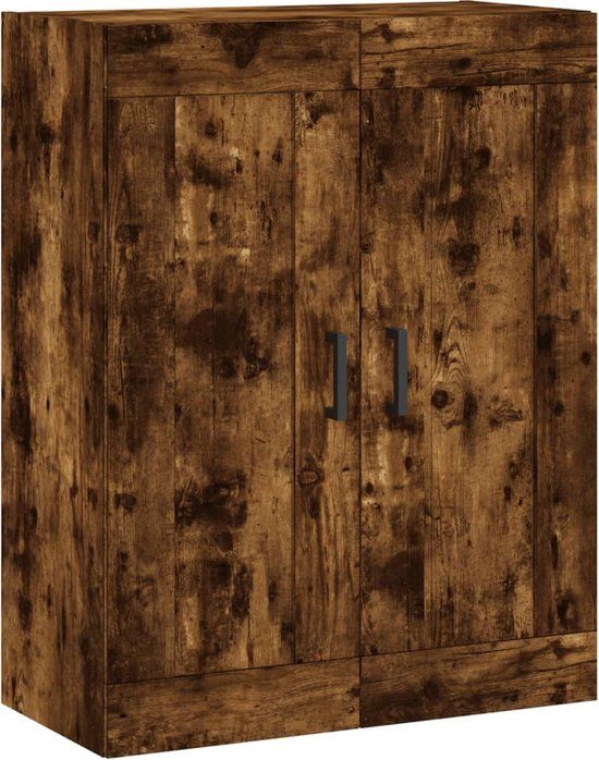 vidaXL Wandkast 69,5x34x90 cm bewerkt hout gerookt eikenkleurig