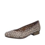 Rieker 51985 Ballerina's voor dames, beige, 36 EU