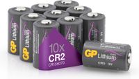 GP Extra Lithium CR2 batterij - 10 stuks batterijen CR2 3V (DLCR2, CR15H270, CR17355 ) voor Smart Home, outdoor applicaties, Golf-afstandsmeter enz.