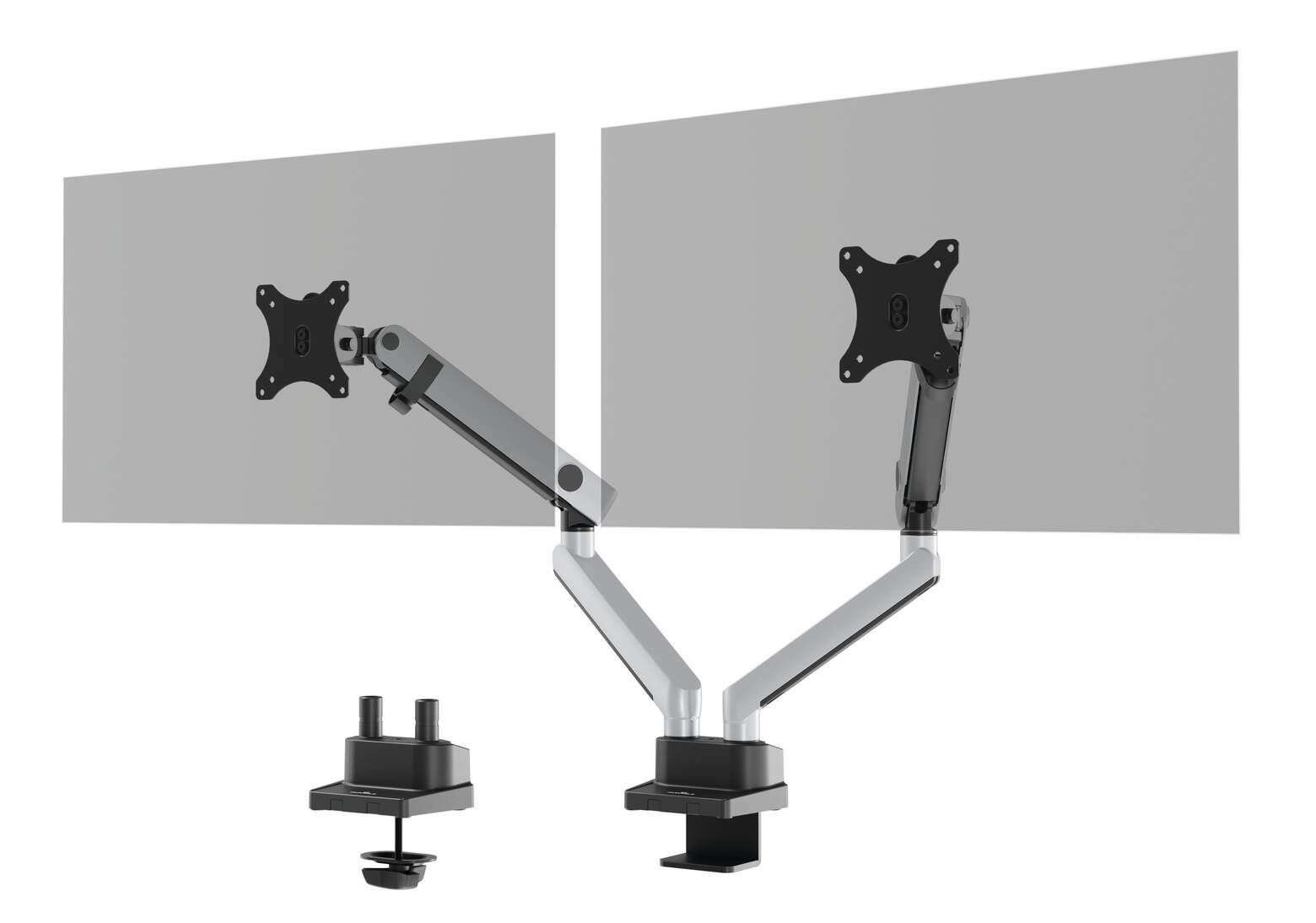 Durable 509723 Monitor Arm | Dual Monitor | 17-32" | Silver