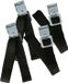 Bellatio Design spanbanden - 4 stuks - 2x 150 cm / 2x 100 cm - Zwart