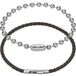 Marc Lauder Bracelet cuir véritable/acier inoxydable