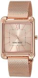 Nine West Mesh polshorloge voor dames, Roze, NW/2090RGRG