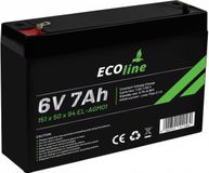 EcoLine AGM 6V 7AH - 7000mAh VRLA Batterij