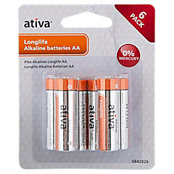 Ativa Batterijen Longlife Alkaline AA 6 stuks