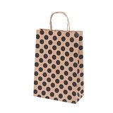 Garcia de Pou Polka Dot Sos Tassen met handvatten 80 Gsm in doos, 20+10 x 29 cm, Papier, Beige, 20 x 10 x 29 cm