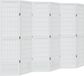 vidaXL Paravent 6 panneaux bois de paulownia massif blanc