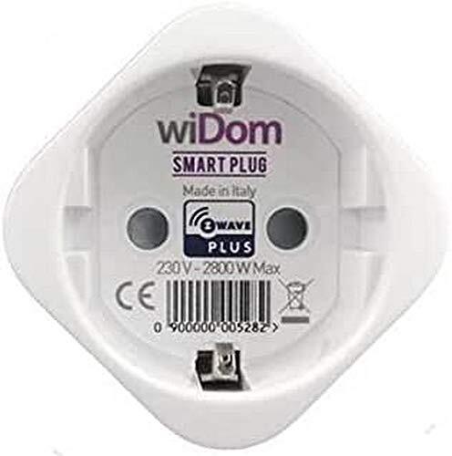 wiDom Smart Plug Z-Wave Plus - intelligent stopcontact 12 A - bescherming tegen overbelasting - overstroom- en overspanningsherkenning - led-display - Italiaanse technologie