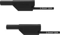 Schützinger VSFK 8700 / 2.5 / 100 / SW Câble de mesure de sécurité [4mm-fiche - 4mm-fiche] 100,00 cm Noir 1 pièce(s)