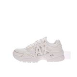 Armani Exchange A|X damessneakers, mesh en gouden details, gebroken wit + pale goud, maat 36