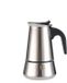 Merkloos RVS Mokapot 6 kopjes Italiaanse en Cubaanse mokkakoffie