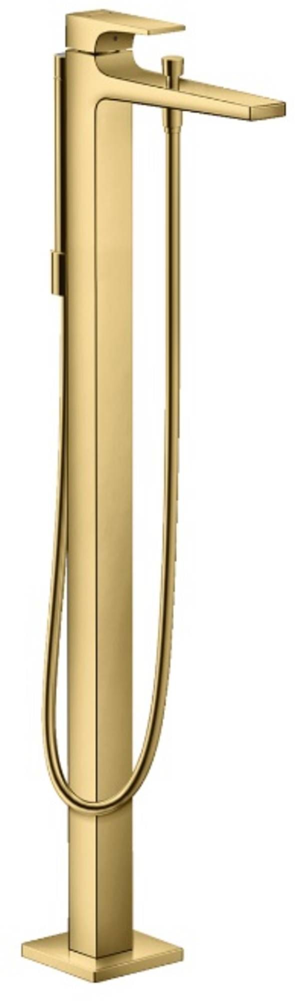 Hansgrohe Metropol afbouwdeel v. vrijstaande badkraan vloermontage met omstel met voorsprong vaste uitloop 23.5cm polished gold