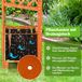 COAST™ Jardinière 180 cm Haut avec Treillis Orange
