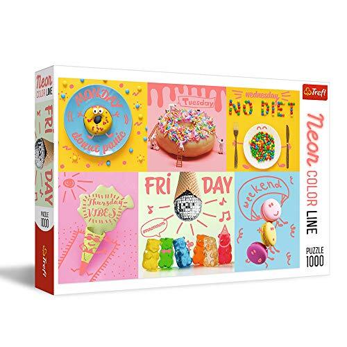 Trefl Puzzel - Superkatten - 1000 Elementen, Neon Kleurenlijn, Premium Kwaliteit, Voor Volwassenen En Kinderen Vanaf 12 Jaar,1000 deel