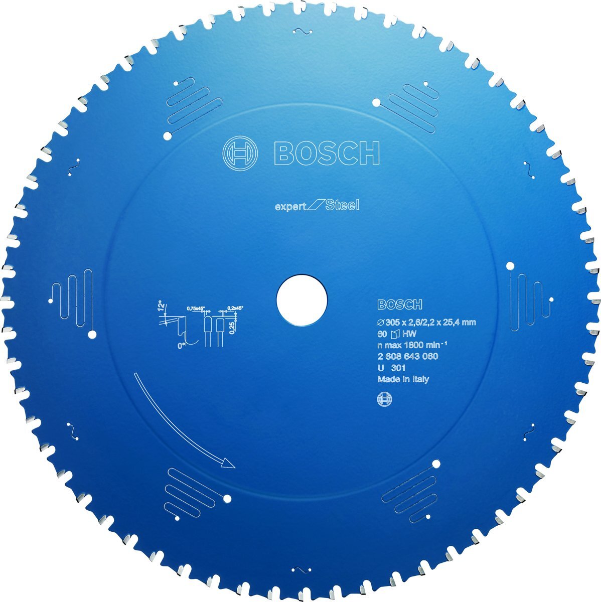 Bosch Circular saw blade Expert for Steel 184 x 20 x 2