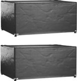 vidaXL Tuinmeubelhoes 2 stuks rechthoekig 160x120x75 cm zwart