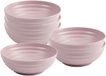 Plasticforte Soepkommen - 6x - D19 x H5.5 cm - oud roze - kunststof - onbreekbaar - servies