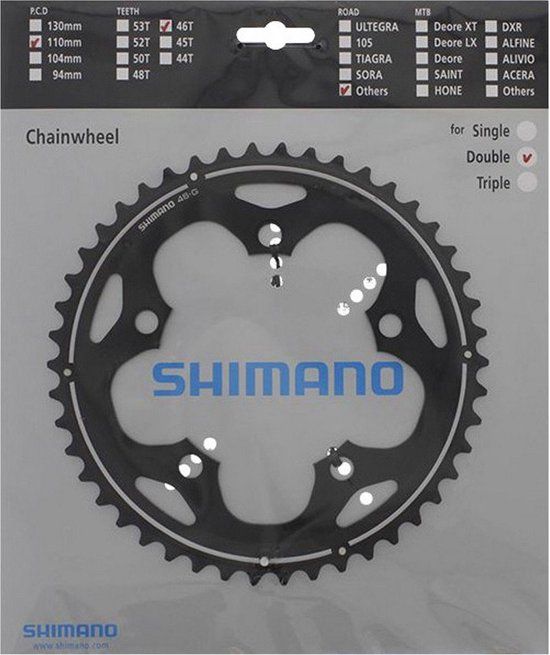 Shimano Kettingblad FC-CX50 46T 10s 110mm Zwart Aluminium