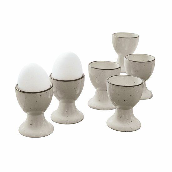 LOBERON Eierdopje set van 6 Biarré grijs