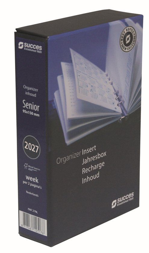 Succes Organizing Systems | Inhoud | Losbladig | Senior | 7 dagen-2 pagina's | Nederlandstalig | 2027 | Blauw Wit