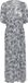 KAFFE Damesjurk Isolde Blauw Bladprint Lange Jurk Korte Mouw V-hals Polyester Maat 42