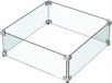 Merkloos Vuurkorf Windscherm - Gehard Glas - 50 x 50 cm - Transparant