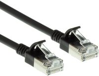 ACT Zwarte 0,15 meter LSZH U/FTP CAT6A datacenter slimline patchkabel snagless met RJ45 connectoren DC7930