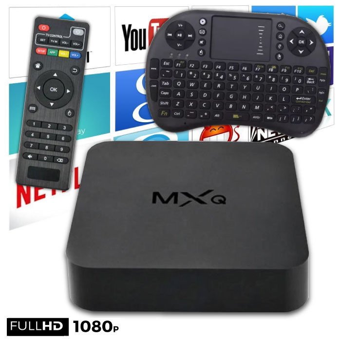 Stuff Certified MXQ HD TV Box Mediaspeler Android Kodi - 1GB RAM - 2GB Opslagruimte + Draadloos Toetsenbord