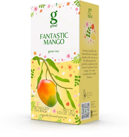 g'tea! Groene thee Fantastic Mango, 20 stuks