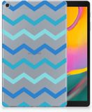 B2Ctelecom Samsung Galaxy Tab A 10.1 (2019) Uniek Tablethoesje Zigzag Blauw