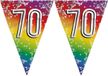 Boland Vlaggenlijn 70 jaar - 3x stuks - 6 meter - glitter folie - slinger - 70e verjaardag versiering