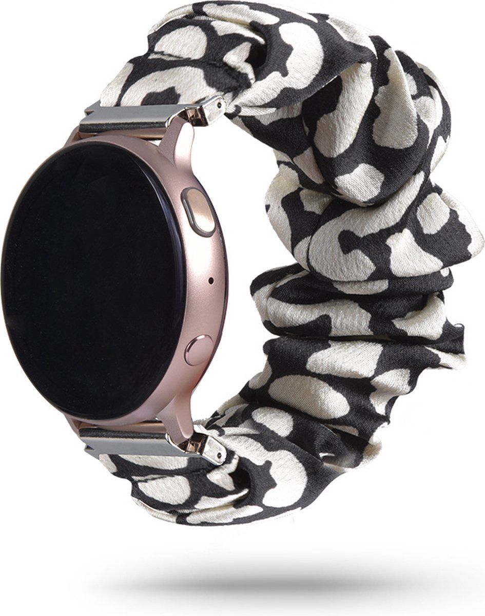 Strap-it Samsung Galaxy Watch Active Scrunchie bandje - gevlekt - 8720763407046