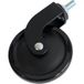 Siso TACITUS Roue de meuble en métal avec douille de 8 mm, Ø73.5 Capacité de charge 12KG Noir Sans frein