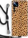Case Company® - Xiaomi 12T Hoesje met Koord - Panter - Zwart Koord - Back Cover