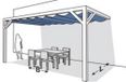 NESLING Pergola "wall 2" 200x300, Gebroken Wit