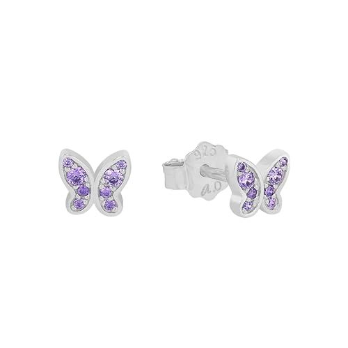 s.Oliver Oorbellen 925 Sterling Zilveren Meisjes Kindersieraden - Vlinder - 0,6 cm - Zilver
