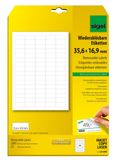 Sigel LA203 Etiketten Afgeronde Rechthoek Verwijderbaar Wit 35,6 x 16,9 mm 25 vel