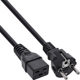 InLine 16658E electriciteitssnoer Zwart 1,5 m Netstekker type F IEC C19