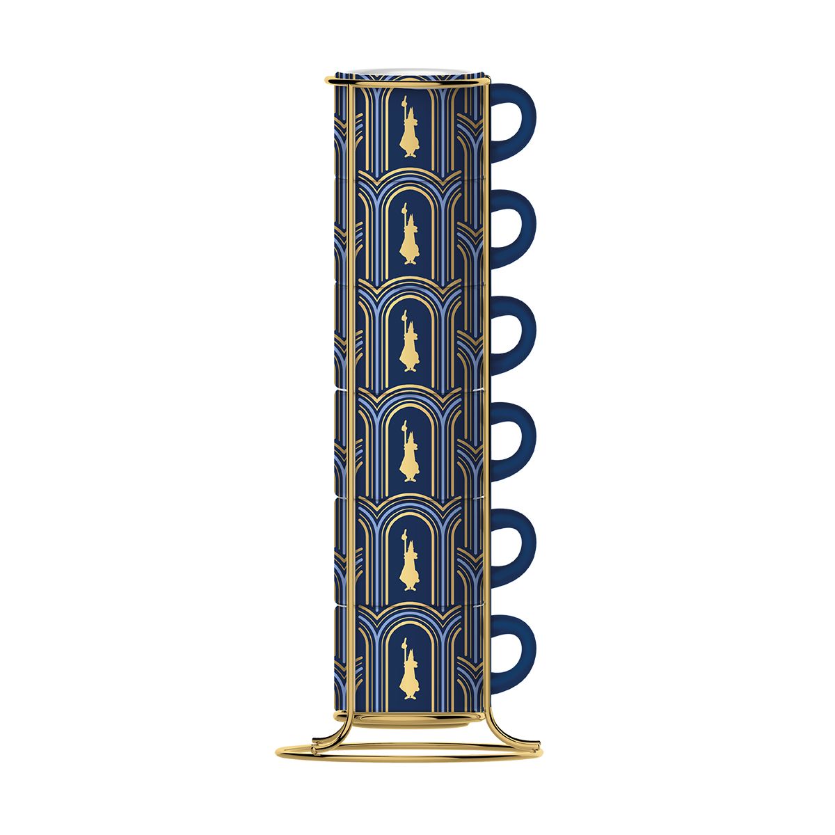Bialetti Deco Glamour Espresso Cup Set - Blue - 6 Pieces - 90ml