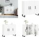 vidaXL Dressoir 90x34x80 cm bois traité blanc
