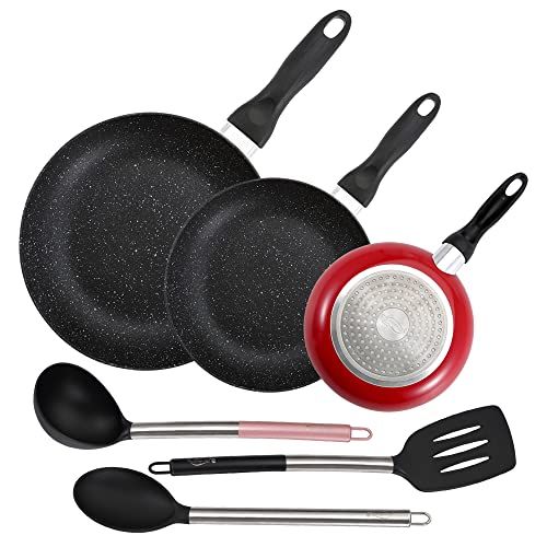 San Ignacio Braadpannenset - 3-delig - 16/20/24 cm + 3 Nylon Keukenhulpen