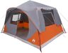 vidaXL Tente 8 personnes Gris et Orange Polyester et Acier