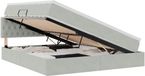 vidaXL Opbergbed met hoofdeinde, lichtgrijs, 180 x 200 cm, fluweel