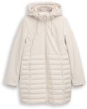 Tom Tailor Veste hybride pour femme, Beige, Long