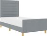 vidaXL Bedframe met hoofdeinde, lichtgrijs, 100 x 200 cm, stof
