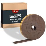 HELPMATE E-profiel afdichtstrip 9 x 4 mm – 18 m – Bruin