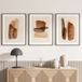 LUMALÉA Lot De 3 Affiches / Posters Triptyque - Abstrait - 3 Affiches - 40x50 Cm (cadres Non Fournis) - Bordure Blanche